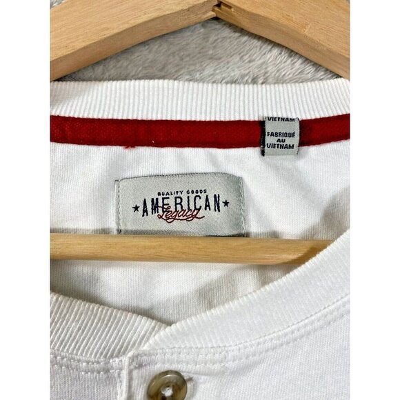 American Legacy USA Patriotic Henley T-Shirt - Statue of Liberty, Eagle & Flag - Picture 8 of 16